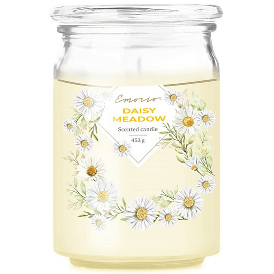 Emocio Daisy Meadow - Louka sedmikrásek vonná svíčka sklo se skleněným víčkem 453 g 93 x 142 mm