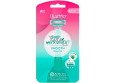 Wilkinson Quattro Intuition Smooth Sensitive holící strojek pro ženy 3 kusy