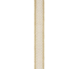 Ditipo Stuha jutová s krajkou - čipky 5 m x 40 mm