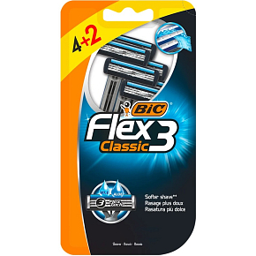 BIC Pánský jednorázový holící strojek Flex3 Classic, 4+2ks BIC Pánský jednorázový holící strojek Flex3 Classic, 4+2ks