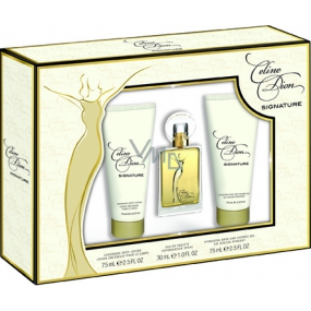 Celine Dion Signature toaletní voda 30 ml + parfémovaný deodorant sklo 75 ml + sprchový gel 75 ml, dárková sada pro ženy