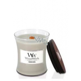 WoodWick Warm Wool - Hřejivá vlna vonná svíčka s dřevěným knotem a víčkem sklo malá 85 g