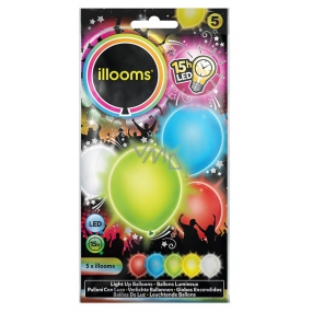 Svítící LED balónky barevný mix 4 kusy