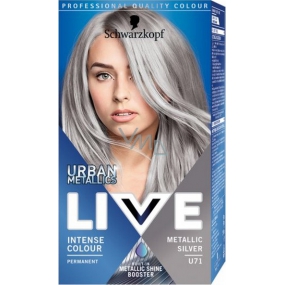 Schwarzkopf Live Urban Metallics barva na vlasy U71 Metallic Silver