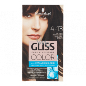 Schwarzkopf Gliss Color barva na vlasy 4-13 Chladný tmavě hnědý 2 x 60 ml