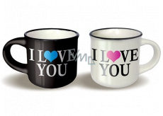 Nekupto Párové mini hrníčky I love you 2 x 100 ml