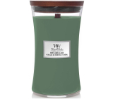 WoodWick Mint Leaves & Oak - Mátové lístky a dub vonná svíčka s dřevěným knotem a víčkem sklo velká 609,5 g