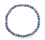 Korál modrý fazet náramek elastický přírodní kámen, kulička 5 mm / 16 - 17 cm