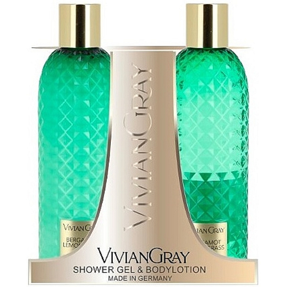 Vivian Gray Bergamot & Lemongrass luxusní tělové mléko 300 ml + luxusní sprchový gel 300 ml, kosmetická sada