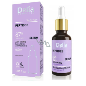 Delia Cosmetics Peptidy 87% přírodmí sérum na obličej, krk a dekolt 30 ml