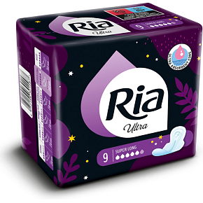 Ria dámské vložky Ultra Super Long, 9 ks