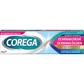 Corega ochrana dásní fixační krém na zubní náhrady bez příchuti 40 g Corega ochrana dásní fixační krém na zubní náhrady bez příchuti 40 g