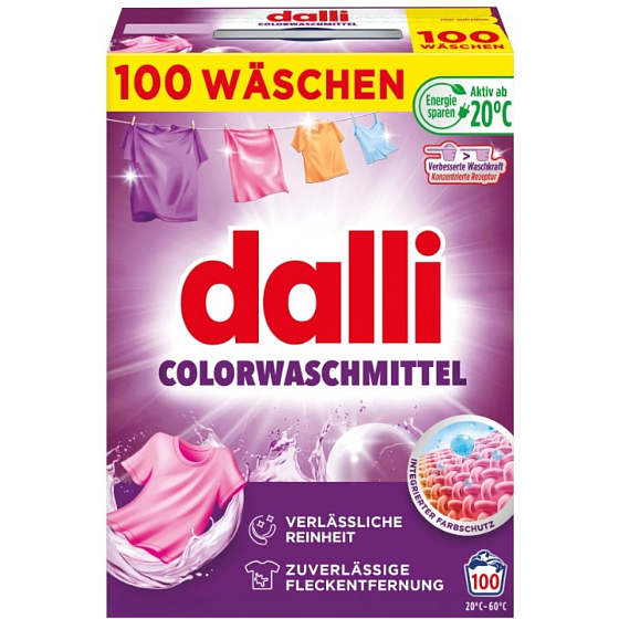 Dalli Colorwaschmittel prací prášek na barevné prádlo, 100 praní, 5 kg