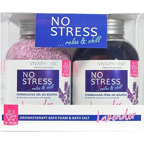 Spa No Stress dárkový set pěna do koupele 500 ml + koupelová sůl 500 ml