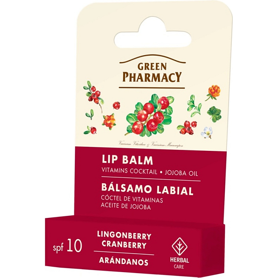 Green Pharmacy Balzám na rty Brusinka 3,6g