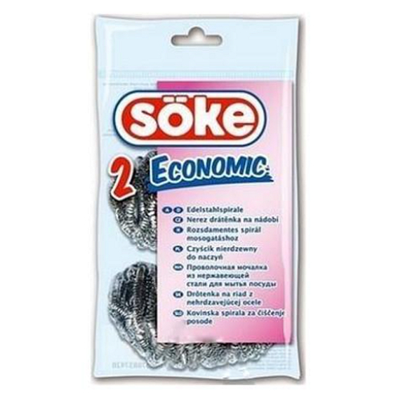 Söke 2 Economic nerezová drátěnka na nádobí 2 kusy