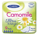 Carine Ultra Wings Camomile hygienické vložky 9 kusů