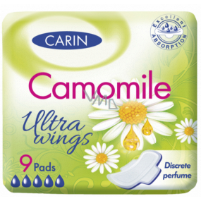 Carine Ultra Wings Camomile hygienické vložky 9 kusů