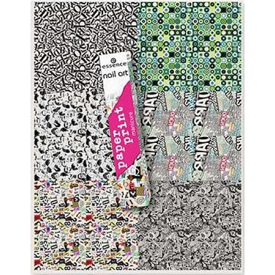Essence Nail Art Paper Print papírový potisk na nehty 04 Live Laugh Love 1 kus