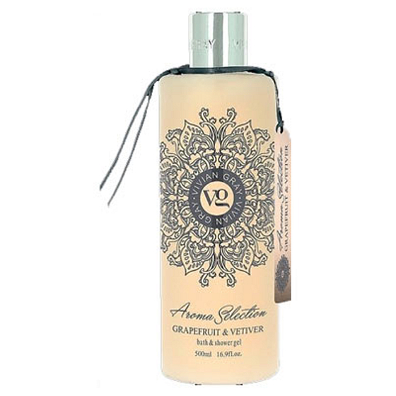 Vivian Gray Aroma Selection Grapefruit & Vetiver 2v1 Luxusní sprchový gel a pěna do koupele 500 ml