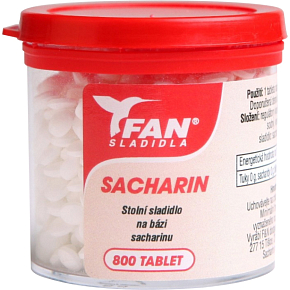 Fan sladidla, sacharin, stopní sladidlo, 800 tablet, 50 g