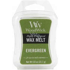 WoodWick Evergreen - Vůně jehličí vonný vosk do aromalampy 22.7 g