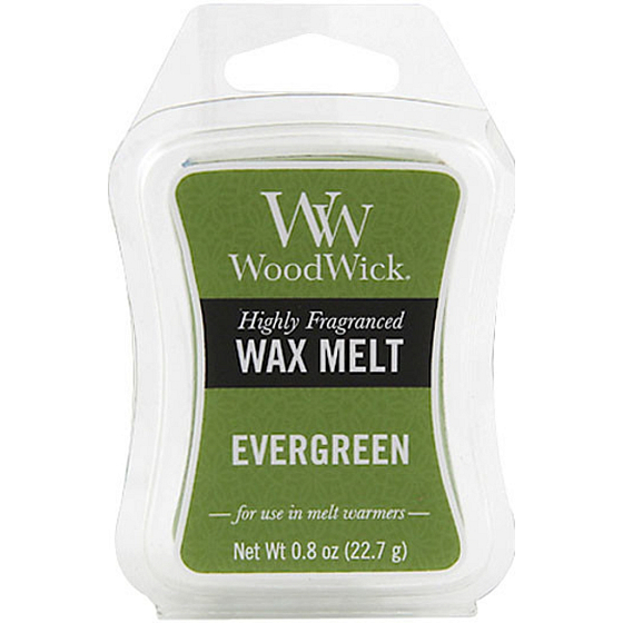 WoodWick Evergreen - Vůně jehličí vonný vosk do aromalampy 22.7 g