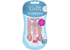 Gillette Venus Treasures Design Edition Pink růžová pohotová holítka 3 kusy pro ženy