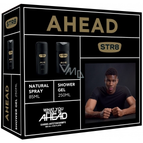 Str8 Ahead parfémovaný deodorant sklo pro muže 85 ml + sprchový gel 250 ml, kosmetická sada