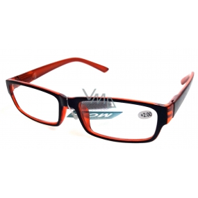 Berkeley Čtecí dioptrické brýle +2,0 plast černo oranžové 1 kus MC2062