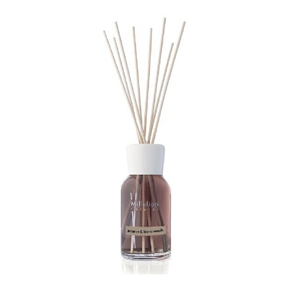 Millefiori Milano Natural Incense & Blond Woods - Kadidlo a Světlá dřeva Difuzér 250 ml + 8 stébel v délce 30 cm do středně velkých prostor vydrží min. 3 měsíce