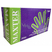 Maxter Rukavice hygienické jednorázové latexové hypoalergenní pudrované, velikost S, box 100 kusů