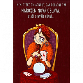 Albi Přání s efekty do obálky K narozeninám Křišťálová koule 14,8 x 21 cm