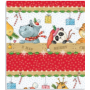 Zoewie Dárkový balicí papír 70 x 200 cm Bambini červený - hroch, kočka, žirafa