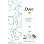 Dove Beauty For All Fresh Refreshing sprchový gel 250 ml + Go Fresh toaletní mýdlo 100 g + mycí houba, kosmetická sada pro ženy