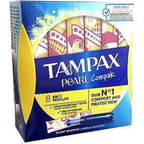 Tampax Compak Pearl Regular dámské tampony s aplikátorem 8 kusů