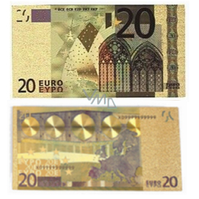 Talisman Zlatá plastická bankovka 20 EUR