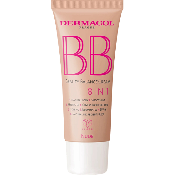 Dermacol BB Beauty Balance Cream 8in1 tónovací hydratační krém 02 Nude 30 ml
