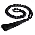 108 Mala Onyx mat náhrdelník meditační šperk, přírodní kámen, vázaný střapec, korálek 6 mm matný