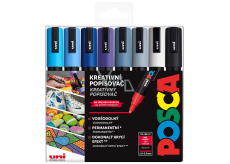 Posca Univerzální sada akrylátových popisovačů 1,8 - 2,5 mm mix chladných tónů 8 kusů PC-5M