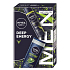 Nivea Men Deep Sport sprchový gel 250 ml + Nivea Men Energy antiperspirant sprej 150 ml, kosmetická sada pro muže