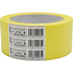 Mako Basic lepicí páska zakrývací hladký krep, 3 dny, do 60 °C, 48 mm × 50 m Mako Basic lepicí páska zakrývací hladký krep, 3 dny, do 60 °C, 48 mm × 50 m