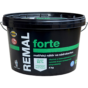 REMAL Forte omyvatelná barva na sádrokarton, 4 kg REMAL Forte omyvatelná barva na sádrokarton, 4 kg