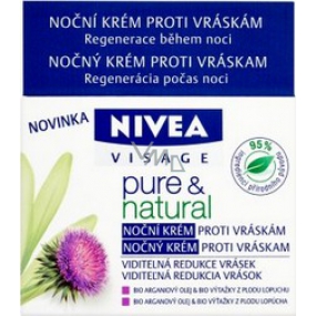 Nivea Visage Pure & Natural noční krém proti vráskám 50 ml