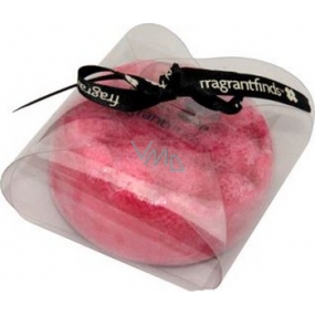 Fragrant Finds Massage Sponge Soap Glycerinové mýdlo masážní s houbou naplněnou vůní parfému čerstvých malin v barvě vínové 200 g