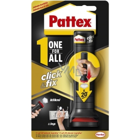 Pattex One For All Click & Fix univerzální montážní lepidlo se snadnou aplikací až 20 dávek 30 g