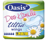 Oasis Ultra Wings Deo Kamille ultra tenké parfémované hygienické vložky s křidélky 9 kusů