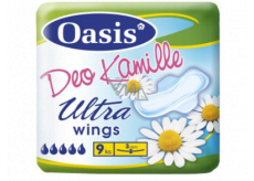 Oasis Ultra Wings Deo Kamille ultra tenké parfémované hygienické vložky s křidélky 9 kusů