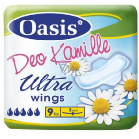 Oasis Ultra Wings Deo Kamille ultra tenké parfémované hygienické vložky s křidélky 9 kusů