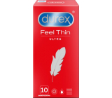 Durex Feel Thin Ultra kondom latexový, extra tenký, nominální šířka 52 mm 10 kusů